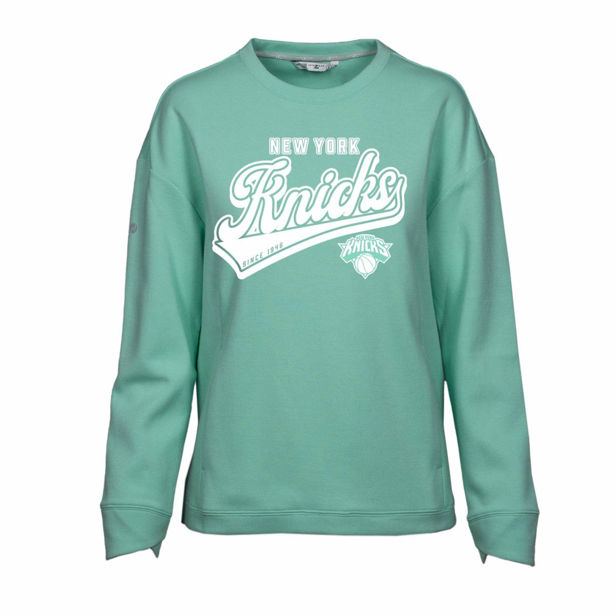 New York Knicks Levelwear Women's Fiona Sweep Pullover Sweatshirt Mint - NBA