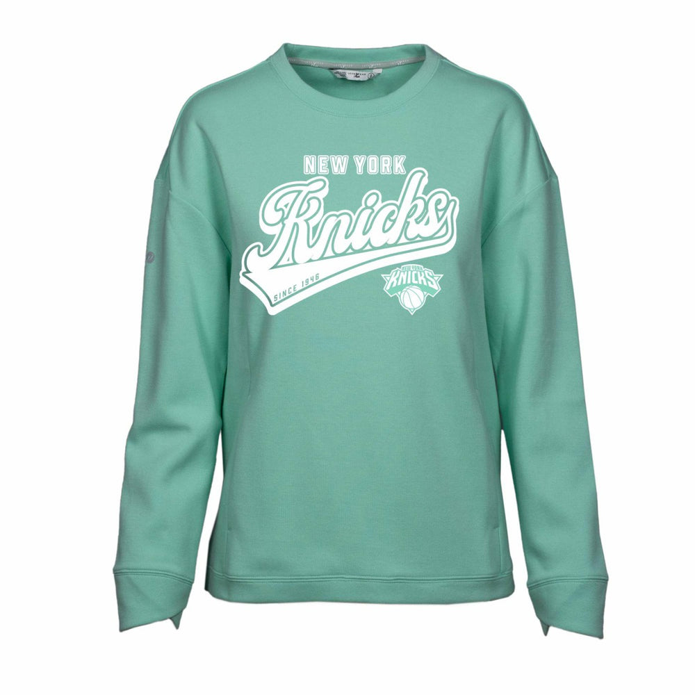 New York Knicks Levelwear Women's Fiona Sweep Pullover Sweatshirt Mint - NBA