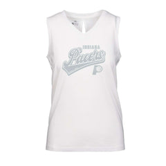 Indiana Pacers Levelwear Women's Paisley Sweep V-Neck Tank Top White - NBA