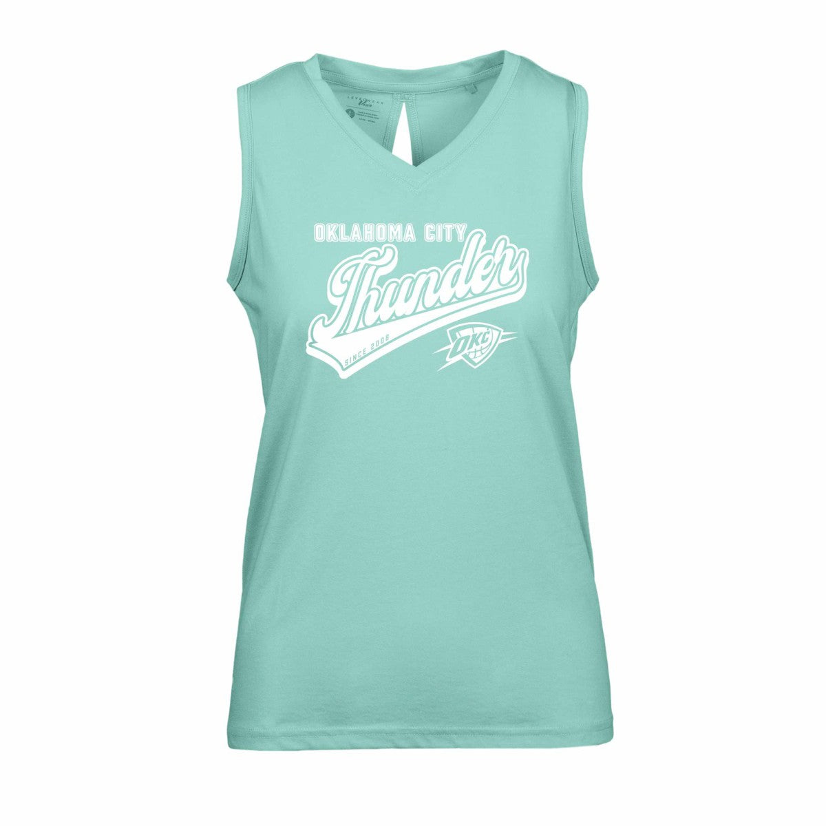 Oklahoma City Thunder Levelwear Women's Paisley Sweep V-Neck Tank Top Mint - NBA