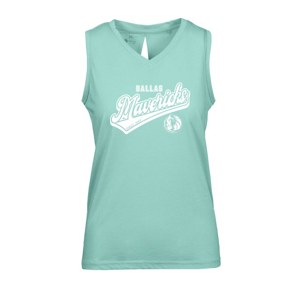 Dallas Mavericks Levelwear Women's Paisley Sweep V-Neck Tank Top Mint - NBA