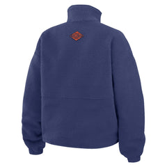Edmonton Oilers WEAR by Erin Andrews Women's Polar Fleece Half-Zip Jacket - Royal - NHL
