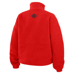 Chicago Blackhawks WEAR by Erin Andrews Women's Polar Fleece Half-Zip Jacket - Red - NHL