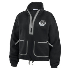 Los Angeles Kings WEAR by Erin Andrews Women's Polar Fleece Half-Zip Jacket - Black - NHL