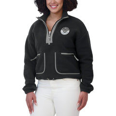 Los Angeles Kings WEAR by Erin Andrews Women's Polar Fleece Half-Zip Jacket - Black - NHL
