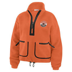 Philadelphia Flyers WEAR by Erin Andrews Women's Polar Fleece Half-Zip Jacket - Orange - NHL