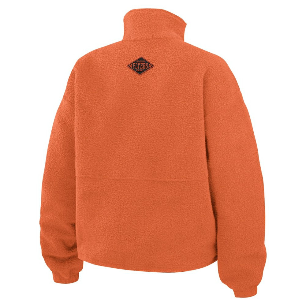 Philadelphia Flyers WEAR by Erin Andrews Women's Polar Fleece Half-Zip Jacket - Orange - NHL
