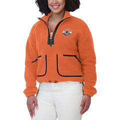 Philadelphia Flyers WEAR by Erin Andrews Women's Polar Fleece Half-Zip Jacket - Orange - NHL