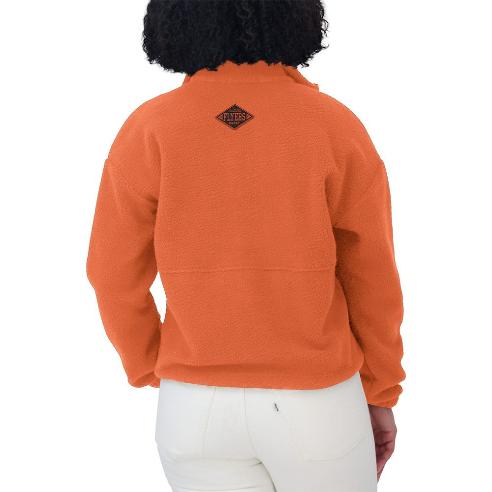 Philadelphia Flyers WEAR by Erin Andrews Women's Polar Fleece Half-Zip Jacket - Orange - NHL