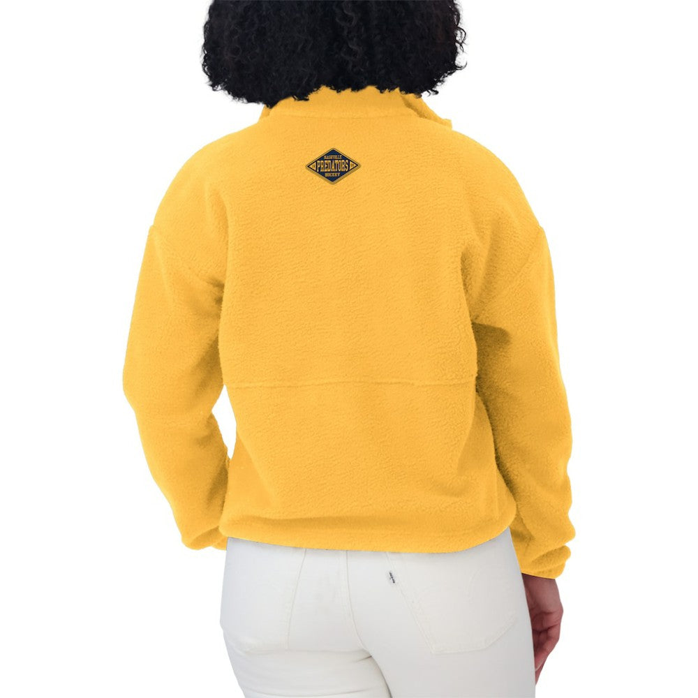 Nashville Predators WEAR by Erin Andrews Women's Polar Fleece Half-Zip Jacket - Gold - NHL