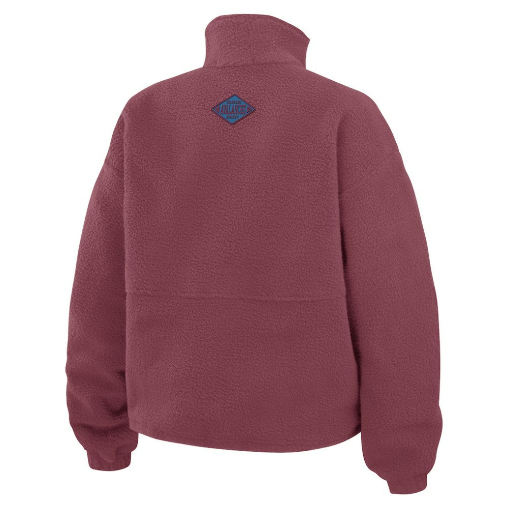 Colorado Avalanche WEAR by Erin Andrews Women's Polar Fleece Half-Zip Jacket - Burgundy - NHL