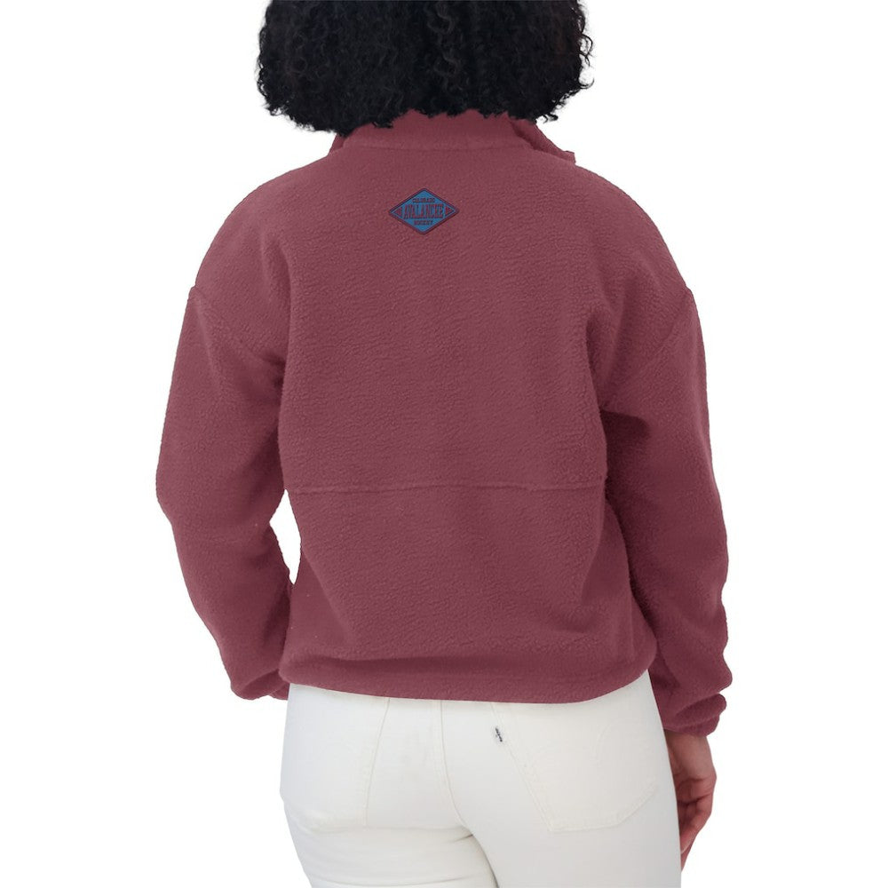 Colorado Avalanche WEAR by Erin Andrews Women's Polar Fleece Half-Zip Jacket - Burgundy - NHL