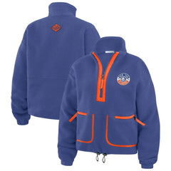 New York Islanders WEAR by Erin Andrews Women's Polar Fleece Half-Zip Jacket - Royal - NHL