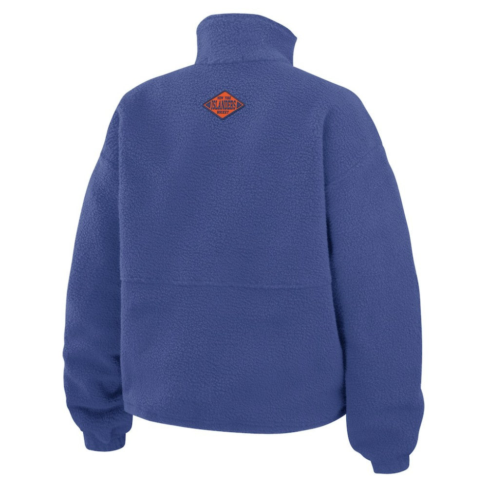 New York Islanders WEAR by Erin Andrews Women's Polar Fleece Half-Zip Jacket - Royal - NHL