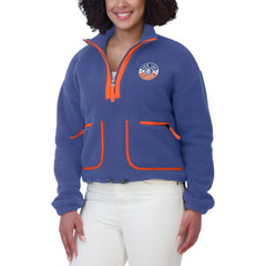 New York Islanders WEAR by Erin Andrews Women's Polar Fleece Half-Zip Jacket - Royal - NHL