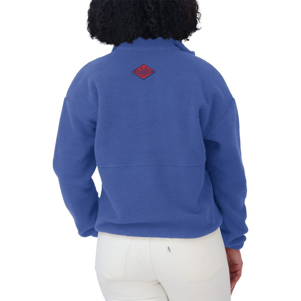 New York Rangers WEAR by Erin Andrews Women's Polar Fleece Half-Zip Jacket - Blue - NHL