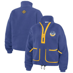 St. Louis Blues WEAR by Erin Andrews Women's Polar Fleece Half-Zip Jacket - Blue - NHL
