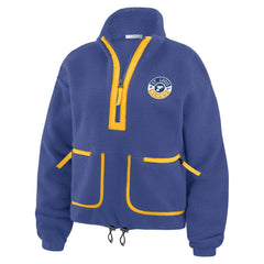 St. Louis Blues WEAR by Erin Andrews Women's Polar Fleece Half-Zip Jacket - Blue - NHL