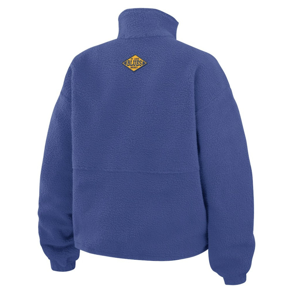 St. Louis Blues WEAR by Erin Andrews Women's Polar Fleece Half-Zip Jacket - Blue - NHL