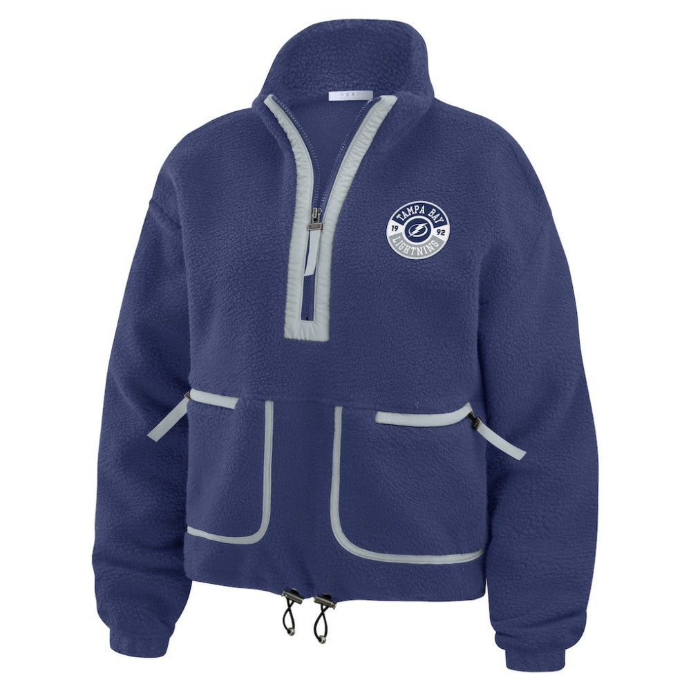 Tampa Bay Lightning WEAR by Erin Andrews Women's Polar Fleece Half-Zip Jacket - Blue - NHL