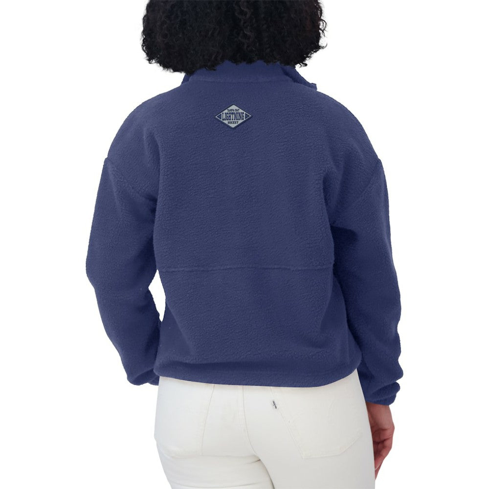 Tampa Bay Lightning WEAR by Erin Andrews Women's Polar Fleece Half-Zip Jacket - Blue - NHL