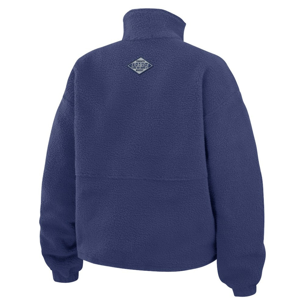 Toronto Maple Leafs WEAR by Erin Andrews Women's Polar Fleece Half-Zip Jacket - Blue - NHL