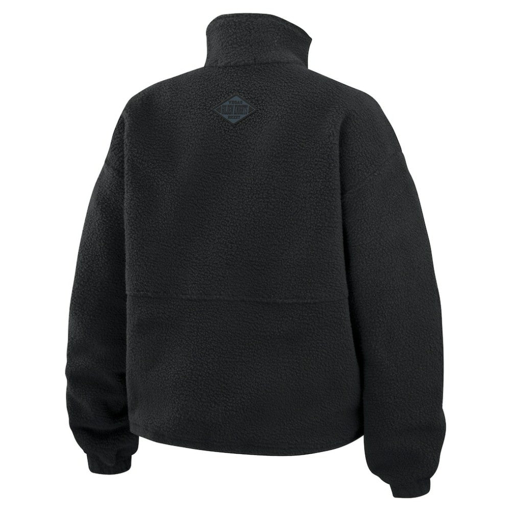 Vegas Golden Knights WEAR by Erin Andrews Women's Polar Fleece Half-Zip Jacket - Black - NHL