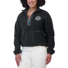 Vegas Golden Knights WEAR by Erin Andrews Women's Polar Fleece Half-Zip Jacket - Black - NHL