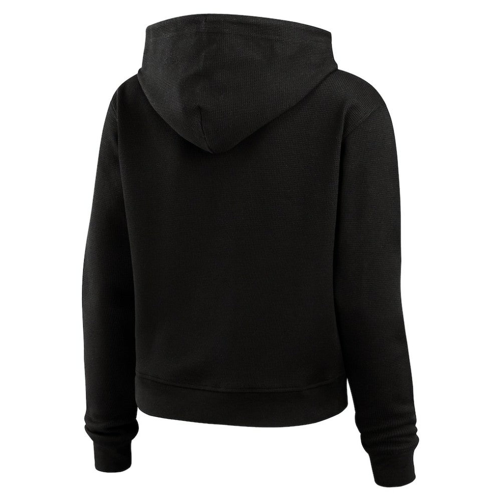 Pittsburgh Penguins WEAR by Erin Andrews Women's Waffle-Knit Pullover Hoodie - Black - NHL
