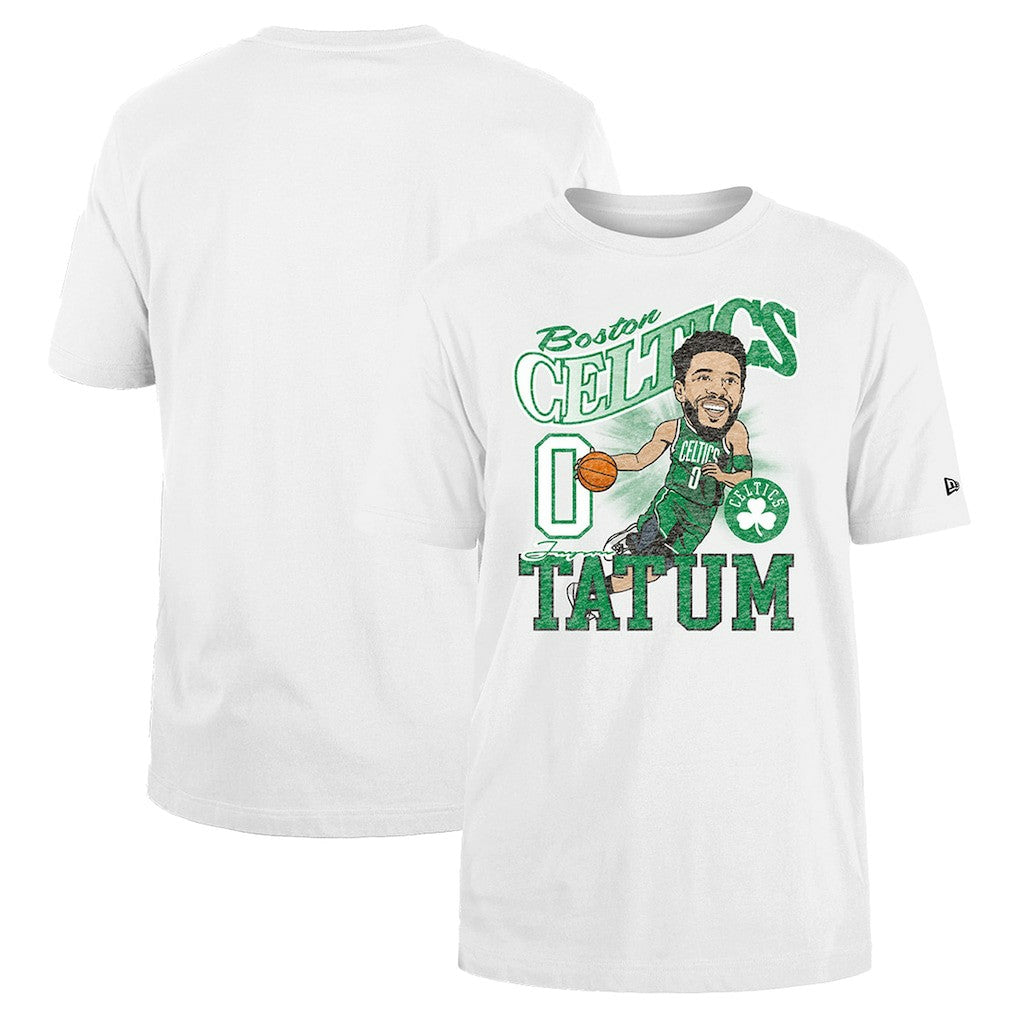 Jayson Tatum Boston Celtics Caricature Player T-Shirt White - NBA