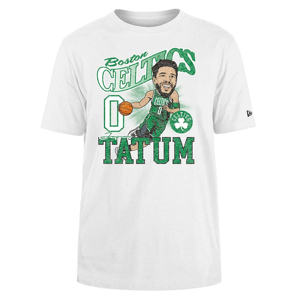 Jayson Tatum Boston Celtics Caricature Player T-Shirt White - NBA