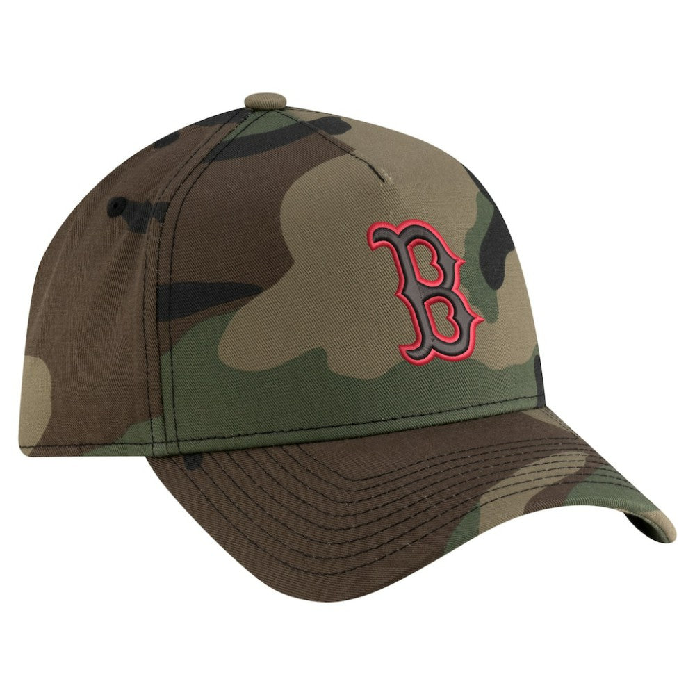 Boston Red Sox New Era Woodland Team Pop 9FORTY A-Frame Adjustable Hat - MLB