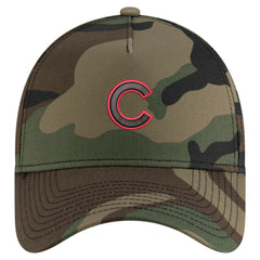 Chicago Cubs New Era Woodland Team Pop 9FORTY A-Frame Adjustable Hat - MLB