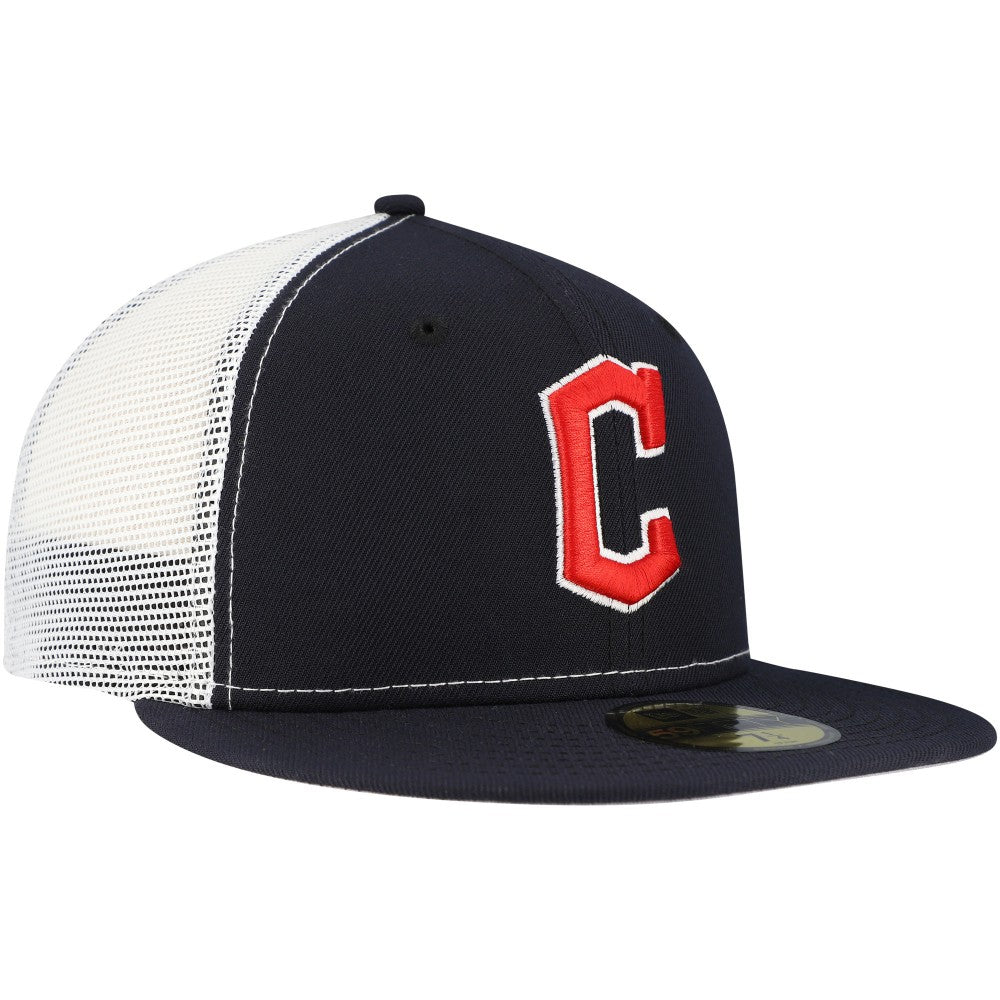 Cleveland Guardians New Era Team Color 59FIFTY Trucker Fitted Hat - MLB