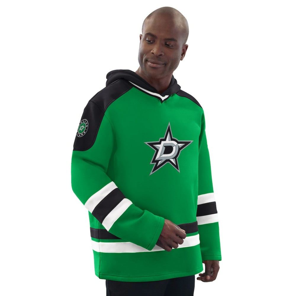 Dallas Stars Starter Hockey Pullover Hoodie - Kelly Green/Black - NHL