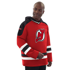 New Jersey Devils Starter Hockey Pullover Hoodie - Red/Black - NHL