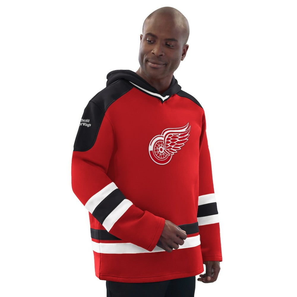 Detroit Red Wings Starter Hockey Pullover Hoodie - Red/Black - NHL