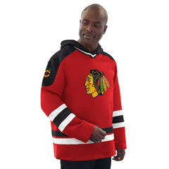 Chicago Blackhawks Starter Hockey Pullover Hoodie - Red/Black - NHL