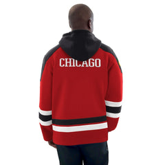 Chicago Blackhawks Starter Hockey Pullover Hoodie - Red/Black - NHL