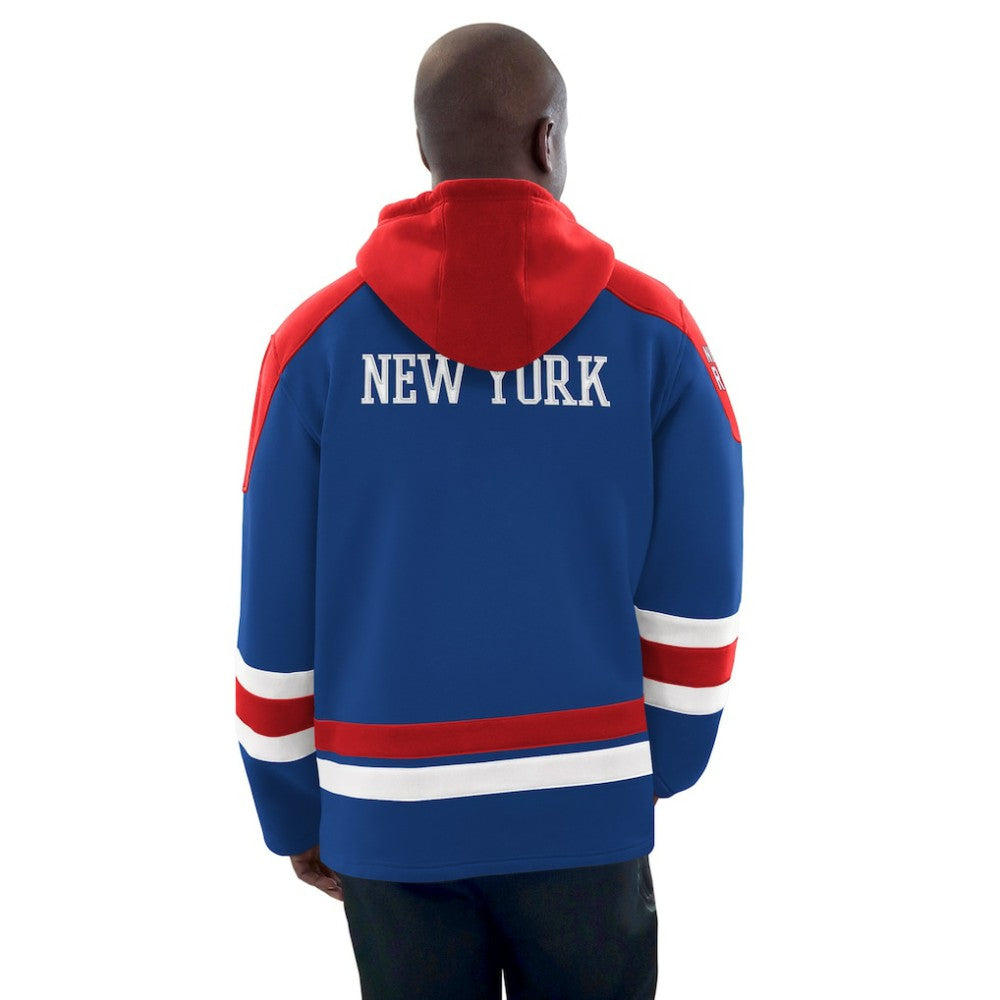New York Rangers Starter Hockey Pullover Hoodie - Blue/Red - NHL