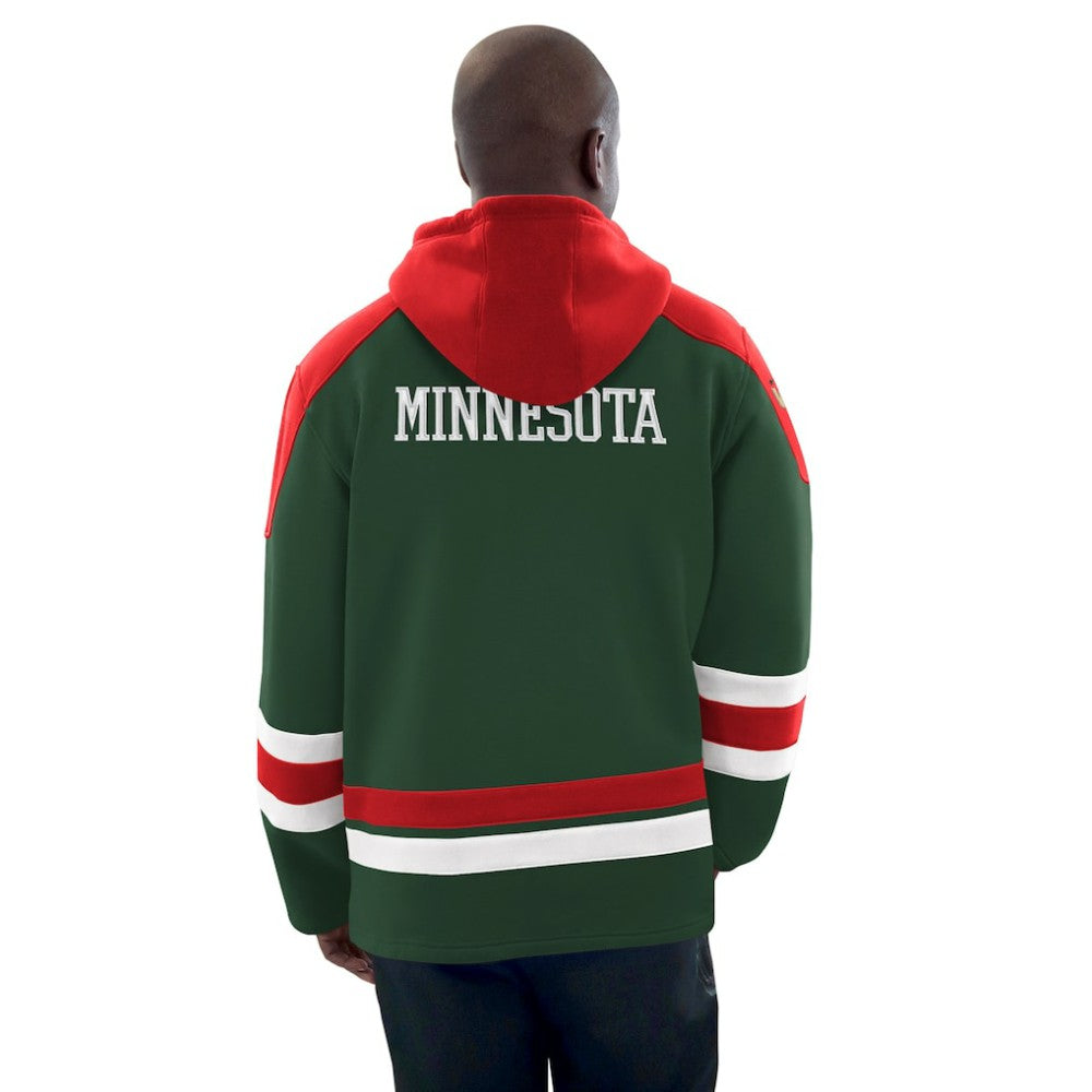 Minnesota Wild Starter Hockey Pullover Hoodie - Green/Red - NHL