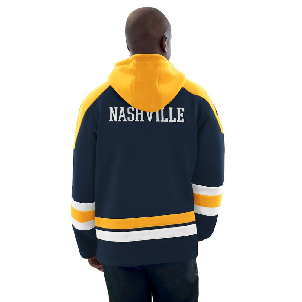 Nashville Predators Starter Hockey Pullover Hoodie - Navy/Gold - NHL