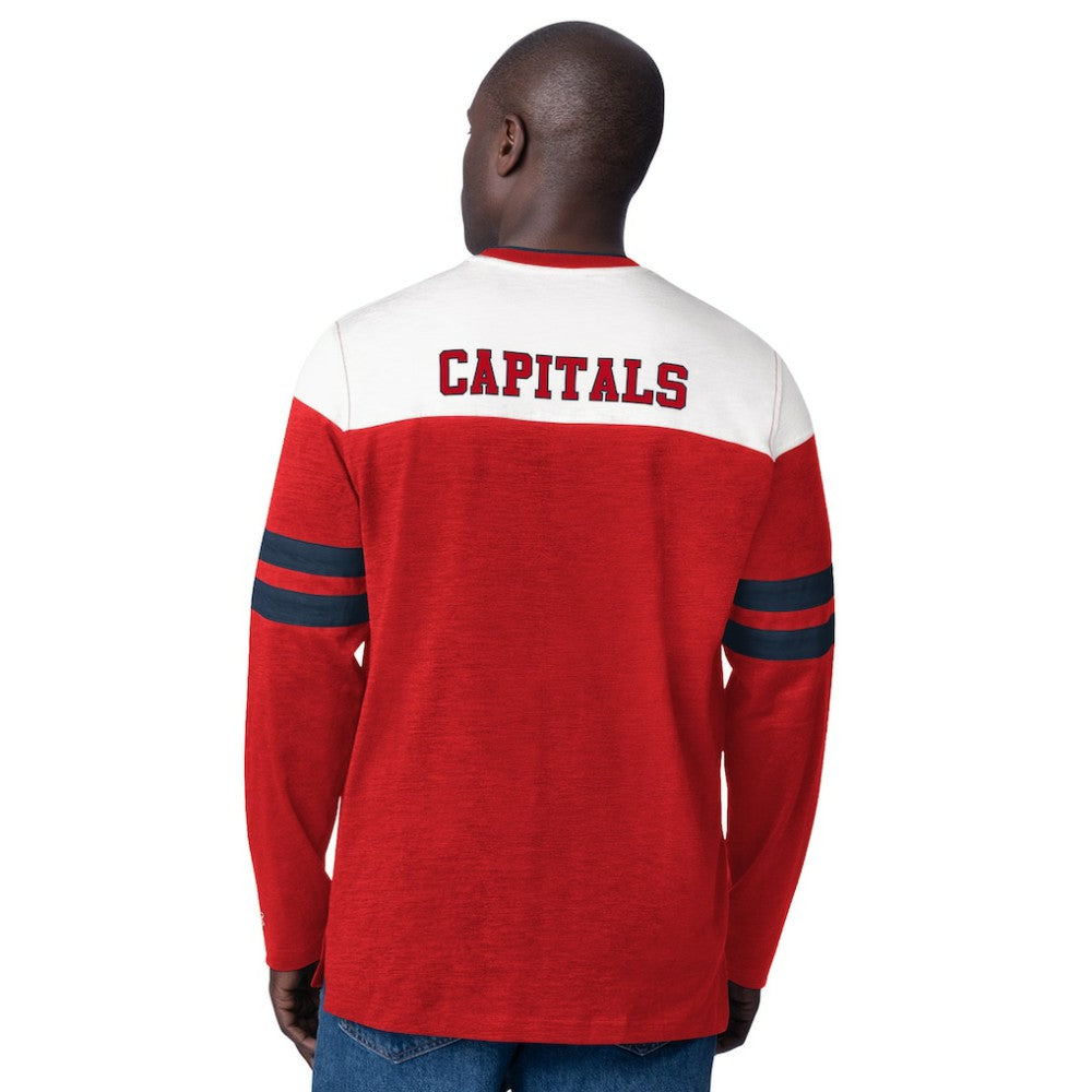 Washington Capitals Starter Blitz Durene Long Sleeve T-Shirt - Red - NHL