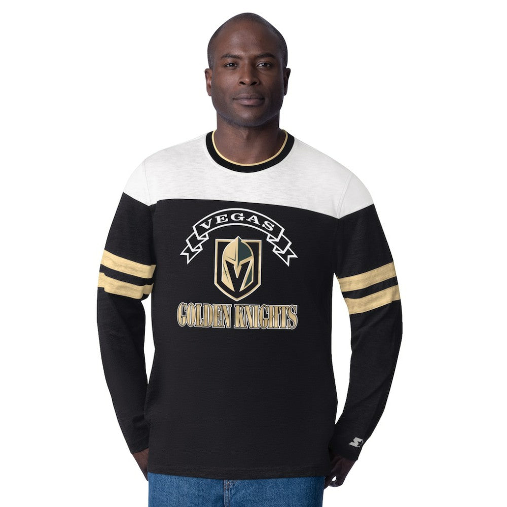 Vegas Golden Knights Starter Blitz Durene Long Sleeve T-Shirt - Black - NHL