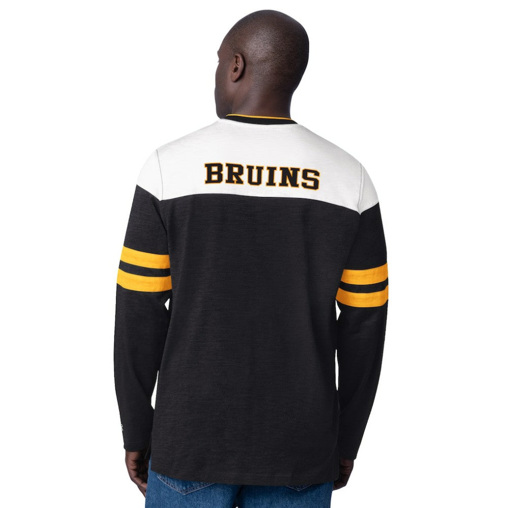 Boston Bruins Starter Blitz Durene Long Sleeve T-Shirt - Black - NHL