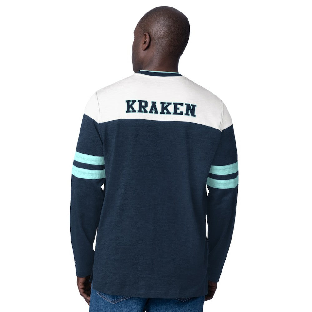 Seattle Kraken Starter Blitz Durene Long Sleeve T-Shirt - Deep Sea Blue - NHL