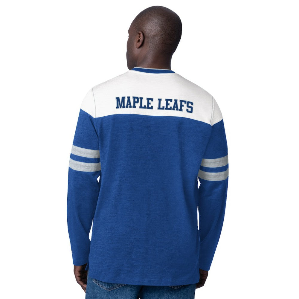 Toronto Maple Leafs Starter Blitz Durene Long Sleeve T-Shirt - Blue - NHL