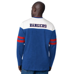 New York Rangers Starter Blitz Durene Long Sleeve T-Shirt - Blue - NHL
