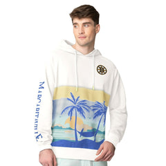 Boston Bruins Margaritaville Island Dream Peached Pullover Hoodie - Cream - NHL