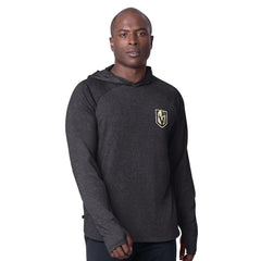 Vegas Golden Knights MSX by Michael Strahan Fast Track Raglan Long Sleeve Hoodie T-Shirt - Black - NHL